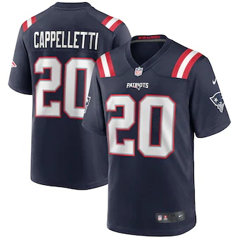 mens nike gino cappelletti navy new england patriots game r